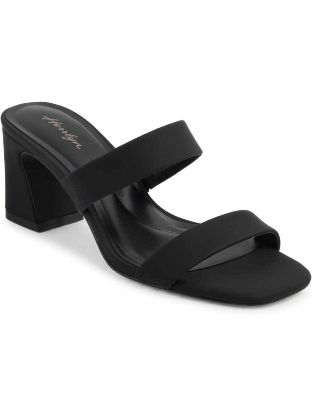 Chic Women's Block Heel Slip-On Sandals with Square Toe - Perfect for Dressy